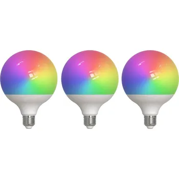 Lampička LUUMR Smart LED, 3, E27, G125, 9W, RGBW, CCT, matný, Tuya bílý matný