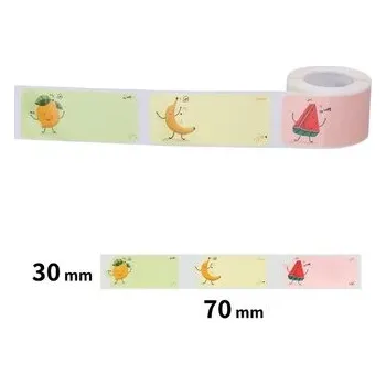 Kotouček do pokladny a tiskárny štítků Niimbot štítky T 30x70mm 110ks Ovocná party pro B21, B21S, B3, B1S