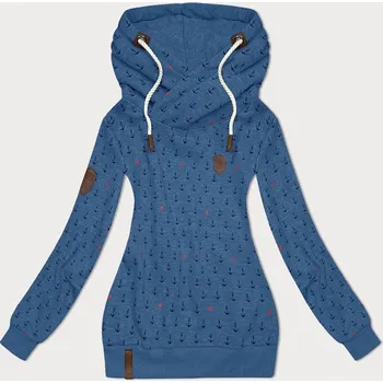 Dámská mikina Světle modrá vzorovaná dámská mikina (2304) odstíny modré 46