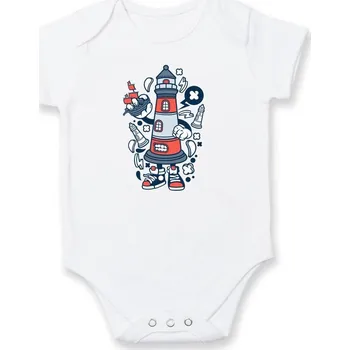 Kojenecký body Lighthousenátor - Body kojenecké s krátkým rukávem - Krátký r. 6-12 mes ( Bílá )