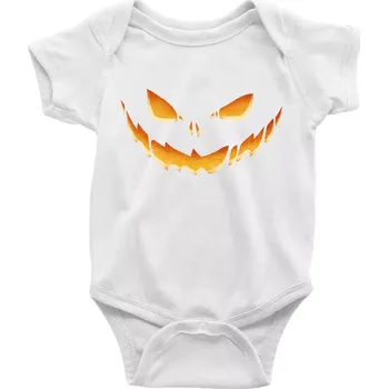 Kojenecký body Svítící dýně - Body kojenecké s krátkým rukávem - Krátký r. 18-24 měs ( Bílá )