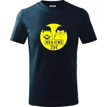 Vortex hrajeme živě - Tričko dětské bavlněné - 98 cm / 2 roky ( Námořní modrá (velmi tmavá - téměř černá) )