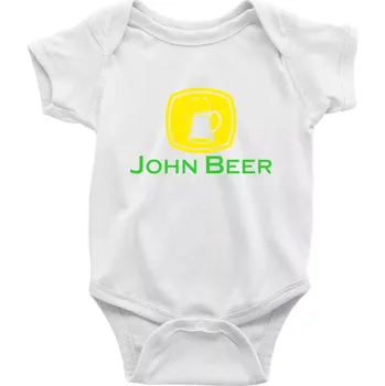 Kojenecký body John Beer - Pivo - Body kojenecké s krátkým rukávem - Krátký r. 6-12 mes ( Bílá )