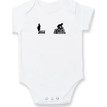 Kojenecký body My daddy - Your daddy - Cyklista - Body kojenecké s krátkým rukávem - Krátký r. 18-24 měs ( Bílá )