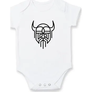 Kojenecké oblečení Viking logo - Body kojenecké s krátkým rukávem - Krátký r. 18-24 měs ( Bílá )