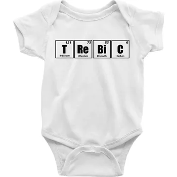 Kojenecký body Periodická tabulka Třebíč - Body kojenecké s krátkým rukávem - Krátký r. 6-12 mes ( Bílá )