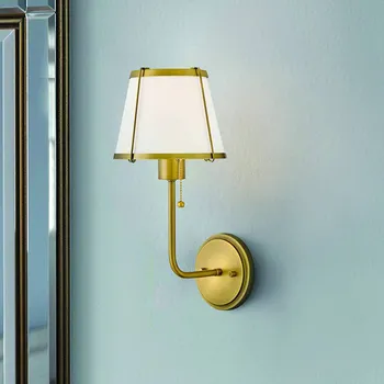 Lampička HINKLEY Nástěnné světlo Clarke 1, mosaz/béžová, plátno, ocel mosaz, béžová 1 x 40 W - Doprava zdarma