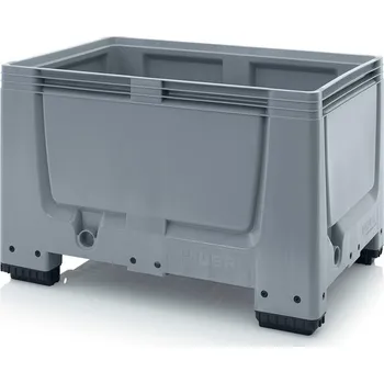 Přepravník Velký přepravník z polyetylenu, plné stěny, 1200 x 800 x 790 mm, na nohách