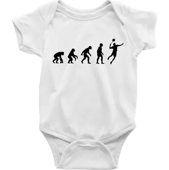 Kojenecký body Evoluce Badminton - Body kojenecké s krátkým rukávem - Krátký r. 6-12 mes ( Bílá )