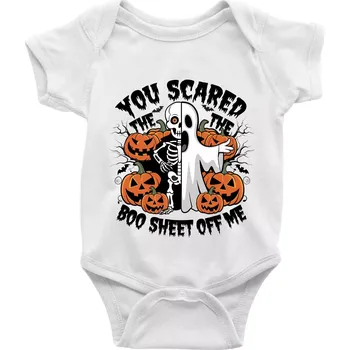 Kojenecký body You scared - Body kojenecké s krátkým rukávem - Krátký r. 6-12 mes ( Bílá )