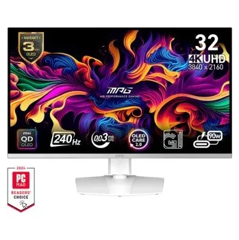 Monitor MSI MPG/321URXW/31,5"/QD-OLED/4K UHD/240Hz/0,03ms/Bílá/3R