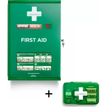 Lékárnička Cederroth kovová lékárna, velká + dárek zásobník náplastí