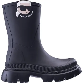 Dámské holínky Dámské Holínky KARL LAGERFELD TREKKA RAIN NFT MID LEG BOOT KL43567-V00 – Černá 36