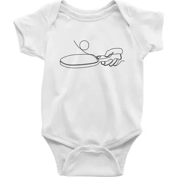 Kojenecké oblečení Stolní tenis jedním tahem - Body kojenecké s krátkým rukávem - Krátký r. 6-12 mes ( Bílá )