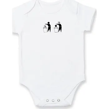 Kojenecké oblečení Srp, hlava, koš - Body kojenecké s krátkým rukávem - Krátký r. 6-12 mes ( Bílá )