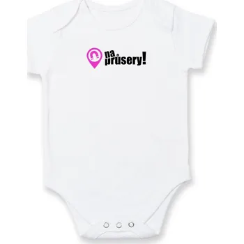 Kojenecké oblečení Magnet na průsery - Body kojenecké s krátkým rukávem - Krátký r. 18-24 měs ( Bílá )