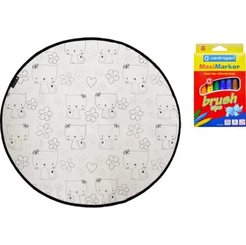 Koberec KOBEREC - OMALOVÁNKY - Kities with flowers 130x130 (průměr) kruh cm