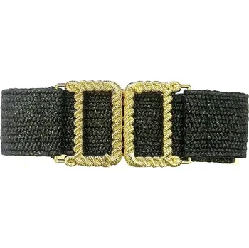 Opasek Lifestyle Dámský pružný elastický pásek na šaty Verena Černý 76 cm