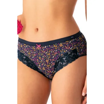 Kalhotky DÁMSKÉ KALHOTKY LPC 760 B25 NAVY BLUE-PINK XXL