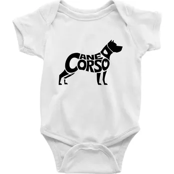 Kojenecký body Cane corso nápis v těle - Body kojenecké s krátkým rukávem - Krátký r. 18-24 měs ( Bílá )