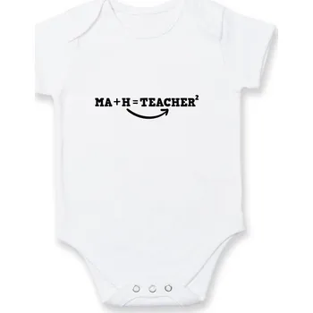 Kojenecký body Ma h teacher - Body kojenecké s krátkým rukávem - Krátký r. 6-12 mes ( Bílá )