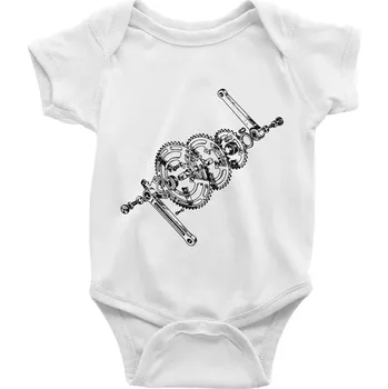 Kojenecký body Cyklo rozkres převody - Body kojenecké s krátkým rukávem - Krátký r. 6-12 mes ( Bílá )