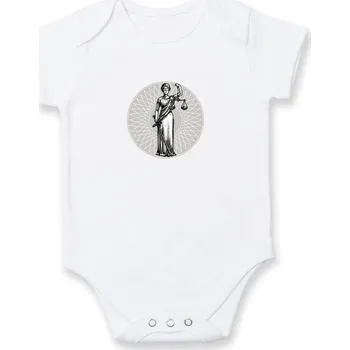 Kojenecký body Themis bohyně spravedlnosti - Body kojenecké s krátkým rukávem - Krátký r. 18-24 měs ( Bílá )