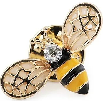 Brož Brož / odznak pes, včela - 2 zlatá včelka