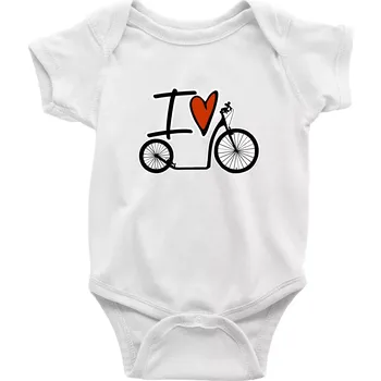 Kojenecký body I love koloběžka velké a malé kolo - Body kojenecké s krátkým rukávem - Krátký r. 18-24 měs ( Bílá )