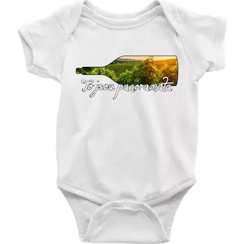 Kojenecký body To jsou panoramata vinice - Body kojenecké s krátkým rukávem - Krátký r. 18-24 měs ( Bílá )