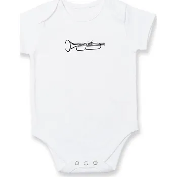 Kojenecký body Trumpet nápis - Body kojenecké s krátkým rukávem - Krátký r. 18-24 měs ( Bílá )