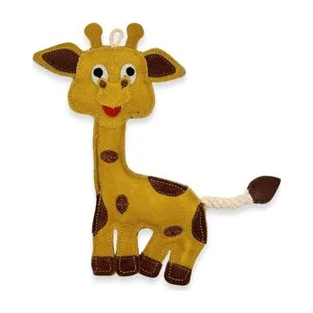 Hračka pro psa PafDog Žirafa Gigi Hračka pro psy z kůže a juty 26,5cm