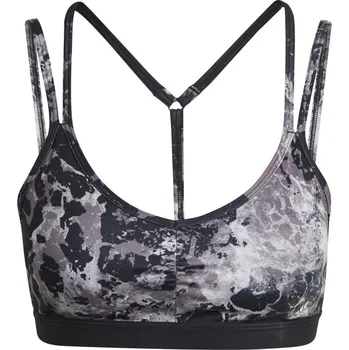Kalhotky adidas Yoga Essentials Studio Light-Support Allover Print Low Impact Sports Bra Womens Black M A-C