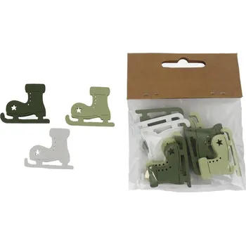 Vánoční dekorace Dekorace bruslička, 9 ks D7265