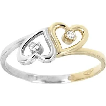 Prsten Zlatnictví U Kostela Zlatý prsten dvoubarevné srdce 2299 50 4622-24717874
