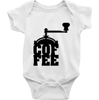 Kojenecký body Coffee mlýnek - Body kojenecké s krátkým rukávem - Krátký r. 6-12 mes ( Bílá )