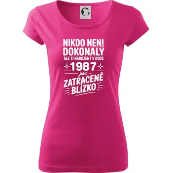 Nikdo není dokonalý ale ti narození v roce 1987 jsou zatraceně blízko - Dámské triko Pure - 3XL ( Purpurová )