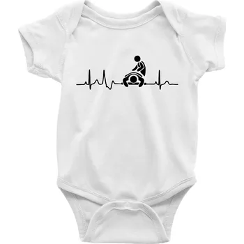 Kojenecký body EKG masáž - Body kojenecké s krátkým rukávem - Krátký r. 6-12 mes ( Bílá )