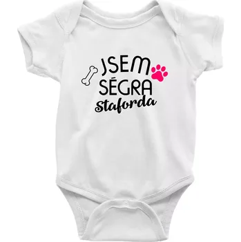 Kojenecký body Jsem ségra Staforda - Body kojenecké s krátkým rukávem - Krátký r. do 3 měs ( Bílá )