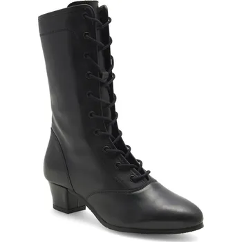 Dámská sálová obuv Rumpf,Šněrovací kozačky s gumovou podrážkou 8940, černá 38