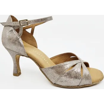 Dámská sálová obuv Rummos,Dámské taneční latinky R385/60RR, hnědo-stříbrná 36.5