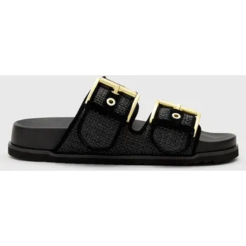 Dámské pantofle Pantofle AllSaints Sian Raffia Sandal dámské, černá barva, W090FC 99X, EUR 36