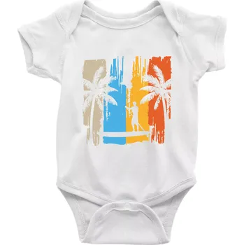 Kojenecký body Paddleboard vintage - Body kojenecké s krátkým rukávem - Krátký r. 6-12 mes ( Bílá )