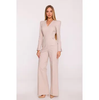 Dámský overall M883 Kombinéza džínového vzhledu - béžová EU M