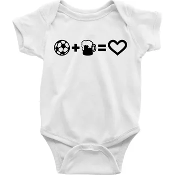 Kojenecký body Míč, pivo, srdce - Body kojenecké s krátkým rukávem - Krátký r. 18-24 měs ( Bílá )