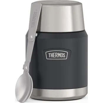 Úložný box Thermos, Termos na jídlo se skládací lžící Icon, 470 ml, tmavě šedý, 2 díl. - Formadore