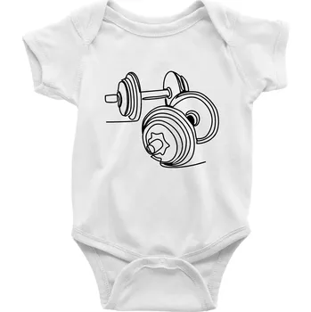 Kojenecké oblečení Dvě činky jedním tahem - Body kojenecké s krátkým rukávem - Krátký r. 18-24 měs ( Bílá )