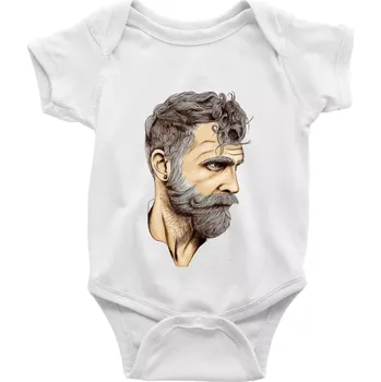 Kojenecký body Mustache man - Body kojenecké s krátkým rukávem - Krátký r. 18-24 měs ( Bílá )