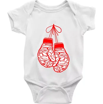 Kojenecký body Brain Gloves - Body kojenecké s krátkým rukávem - Krátký r. 18-24 měs ( Bílá )