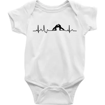 Judo Ekg - Body kojenecké s krátkým rukávem - Krátký r. 6-12 mes ( Bílá )